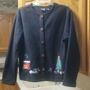C& B  WOMENS SWEATERS CARDIGAN CHRISTMAS SIZE  M